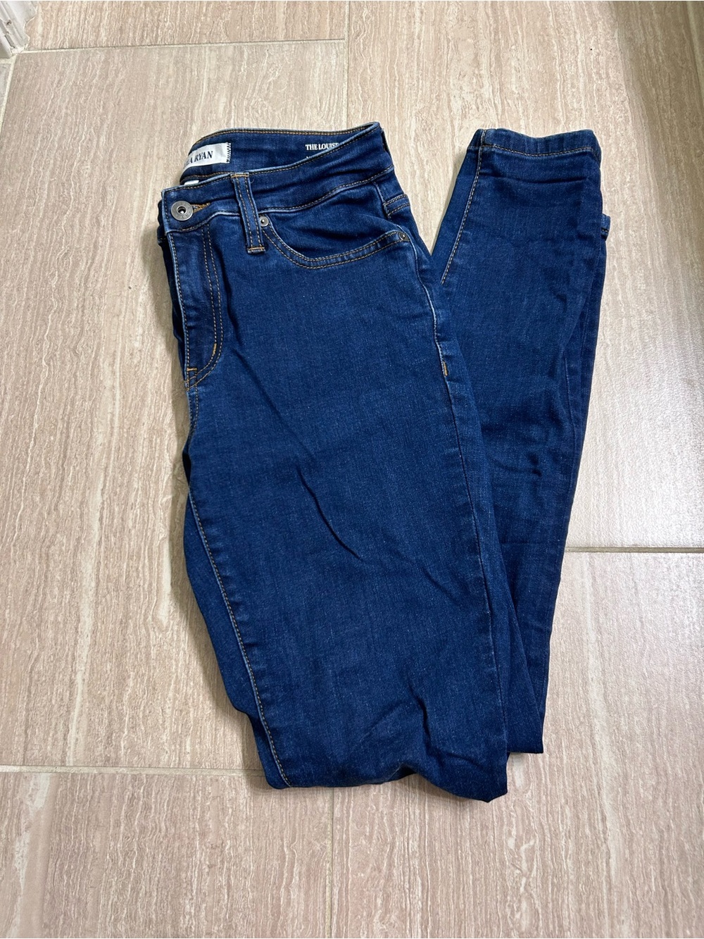 Lila Ryan The Louise Mid-Rise Skinny Jeans Dark Wash Size 27
